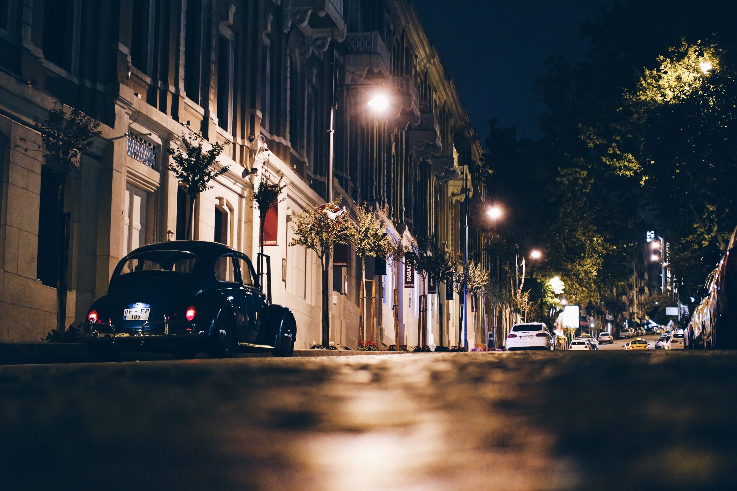 city, cars, night